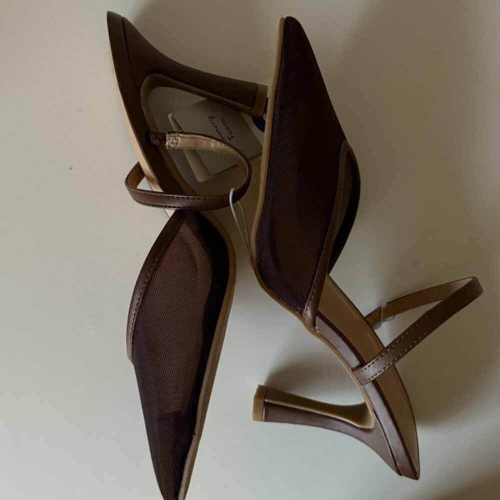 A New Day Dark Brown Pointed-Toe Heels - NWT